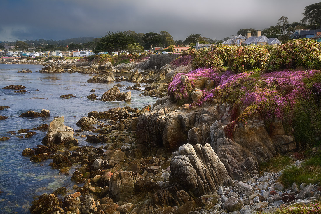 Pacific Grove Rugged Coast | Image taken on a lovely stormy afternoon with the sun breaking through the clouds.