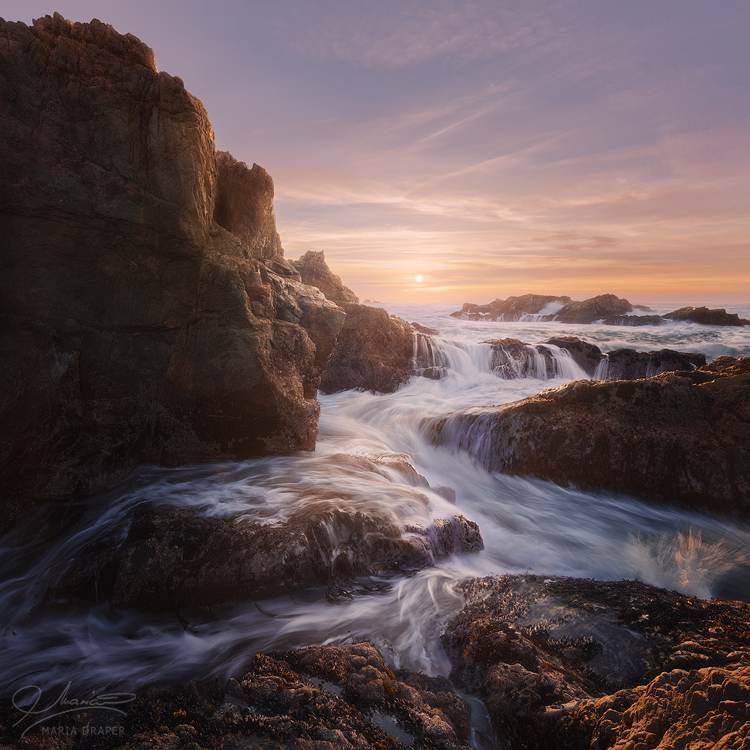 Garrapata State Park | High tide on the coast of Garrapata State Park at sunset
