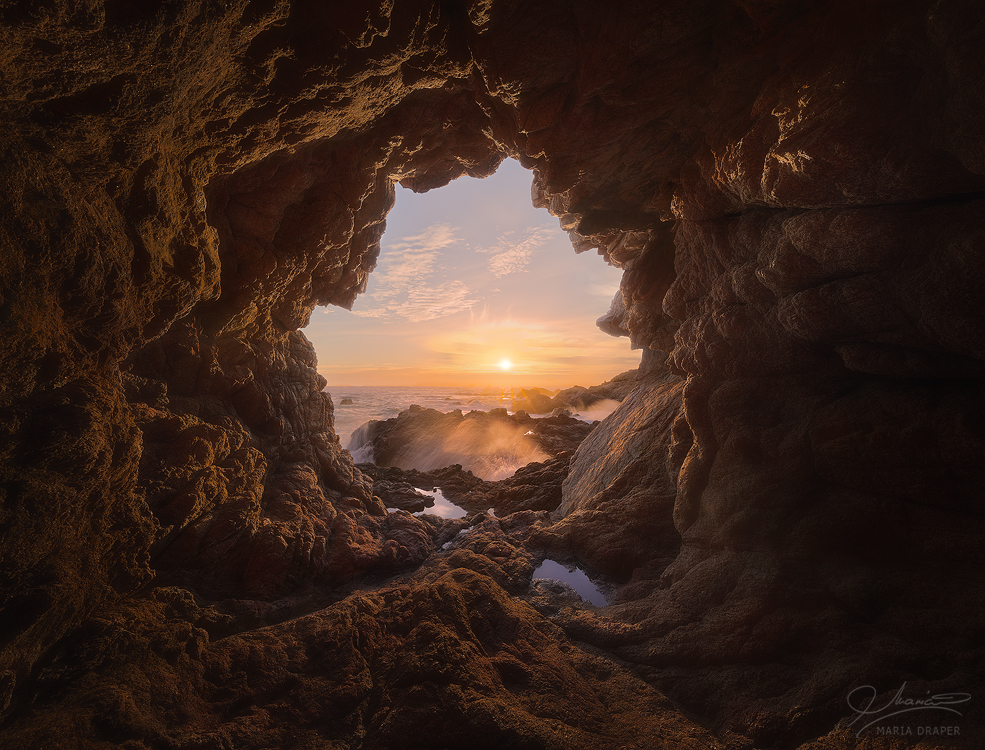 Garrapata Sea Cave | Hidden sea cave at Garrapata, on the Big Sur Coast, California