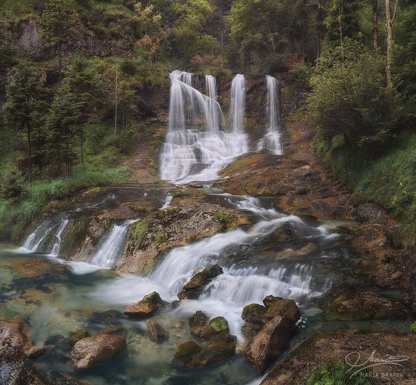 Weissbach Waterfall | Weissbach waterfall is located in the Weissbachschlucht gorge near Inzell in Bavaria, Germany.