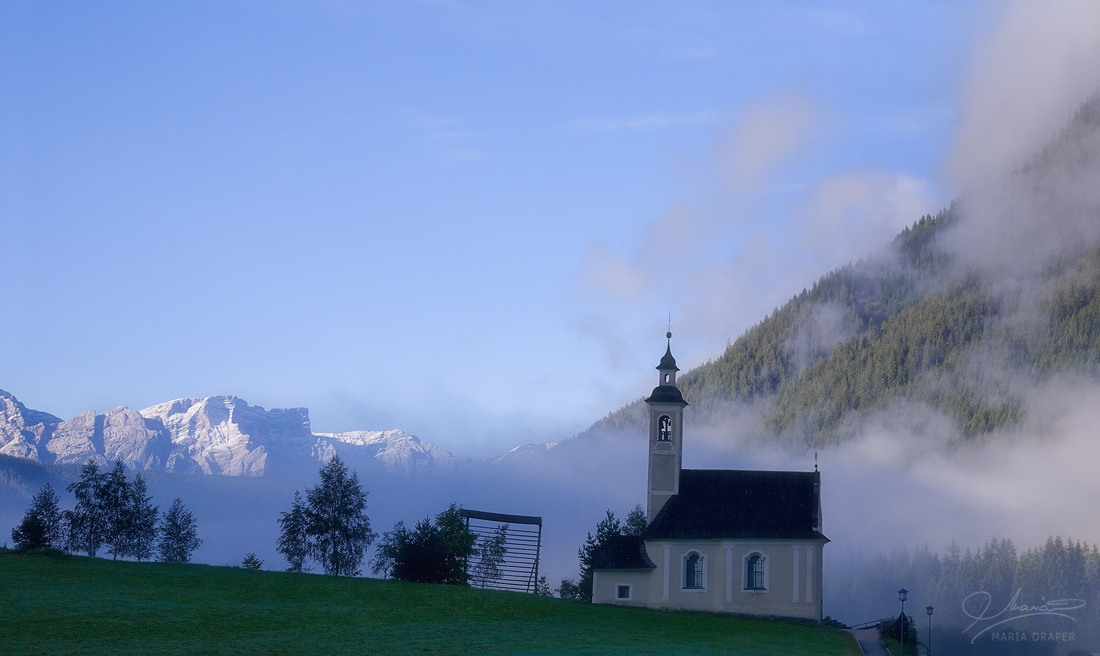 Val di Casies | St Mara Church is located between San Martino village and Prateria village in Val di Casies, Trentino-Alto Adige/South Tyrol, provincia di Bolzano.